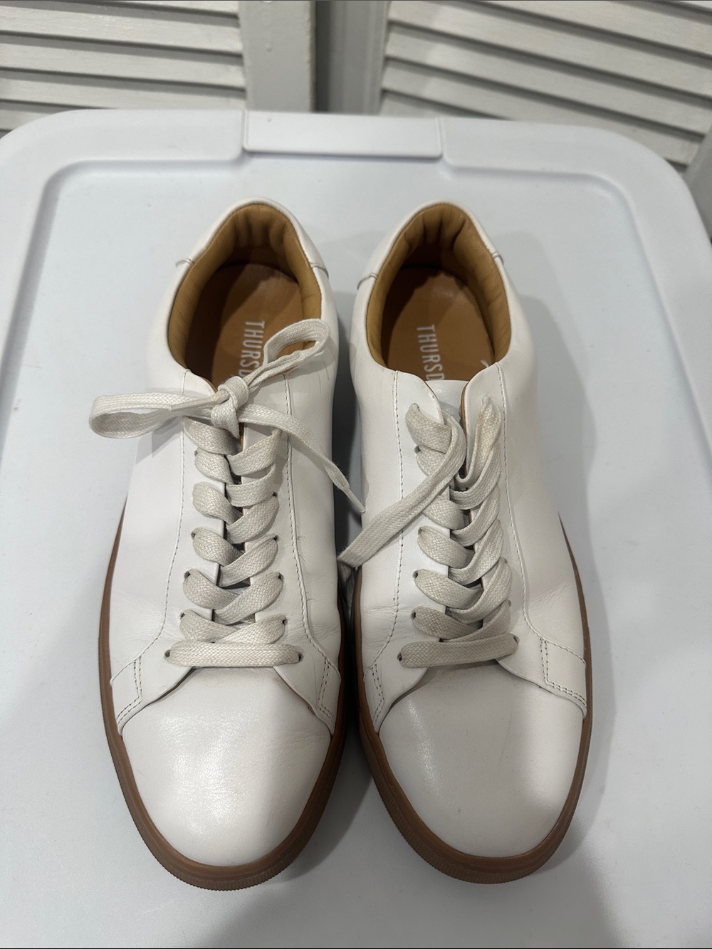 Thursday Boot Company Men's everyday White Leather low-top sneakers size 10